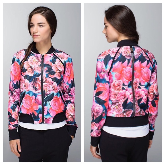 lululemon athletica Jackets & Blazers - Lululemon secret garden rose jacket size 4